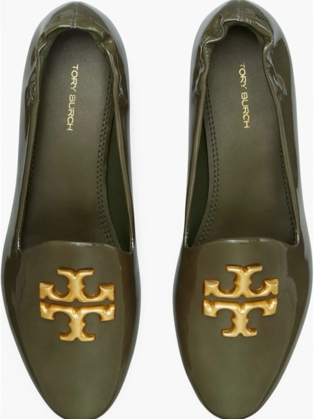 Tory Burch Eleonor Moss Spongy Patent Leather Loafer - size 8M - NWOB